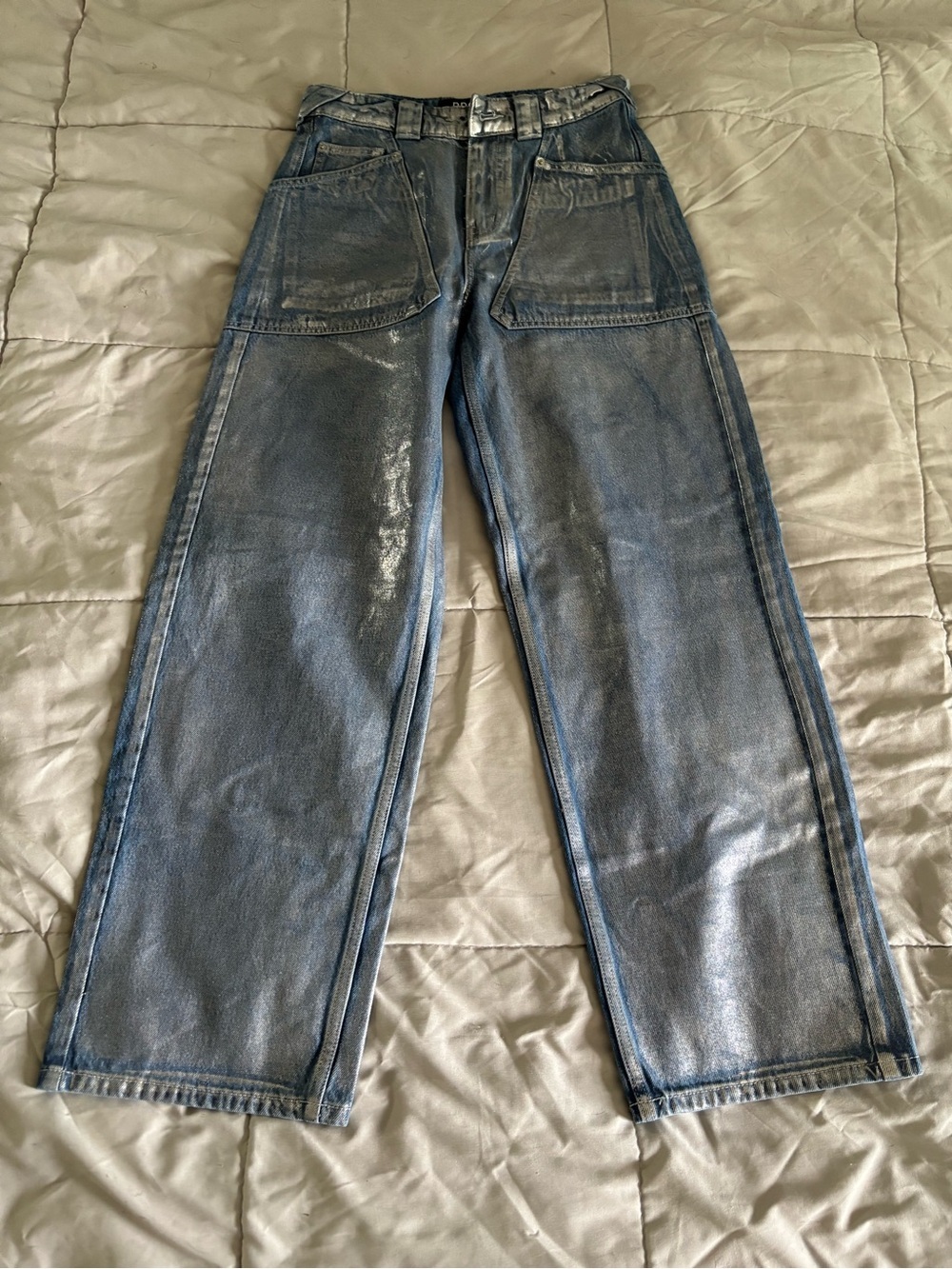 BDG Shimmery Blue Straight Jeans